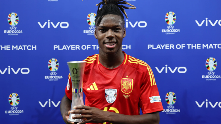 Nico Williams es el mejor jugador de la fase final de la Eurocopa 2024